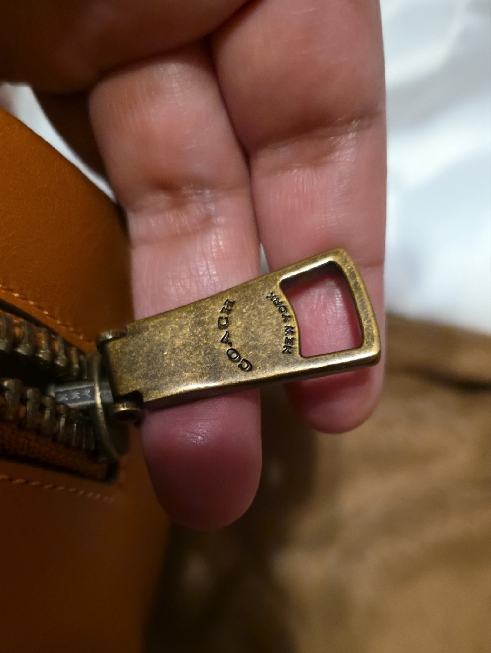 Coach Toffee Twin Turnlock Leather Satchel with Twin Front Pockets - Picture 6 of 8